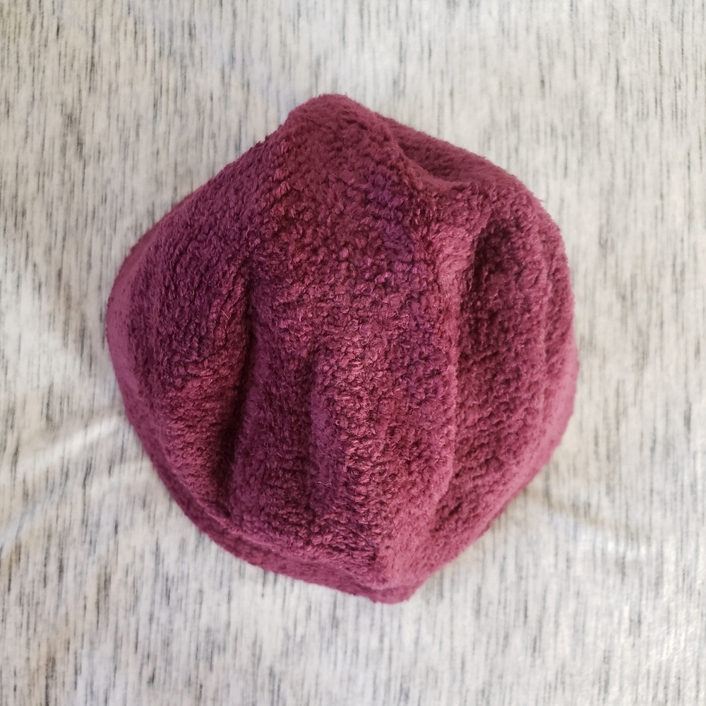 Soft Raspberry Chenille Knit Bucket Hat - Picture 4 of 5